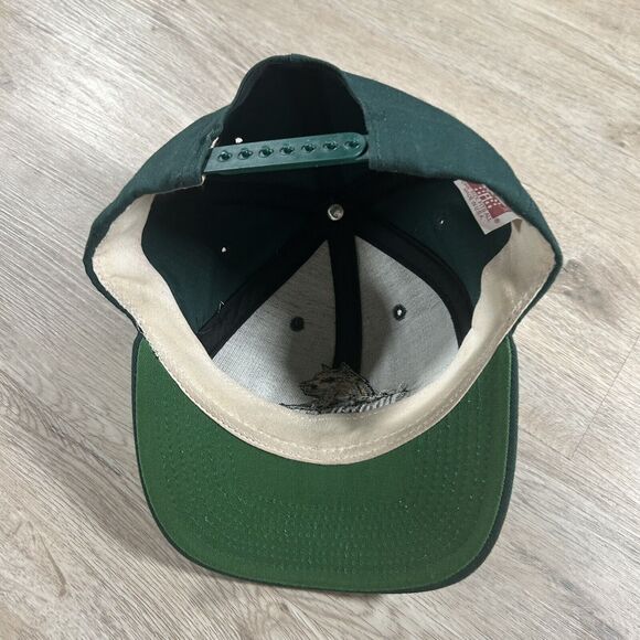 Vintage Wright State Raiders Hat Snapback College Green Wool Cap Made in USA - Picture 3 of 9